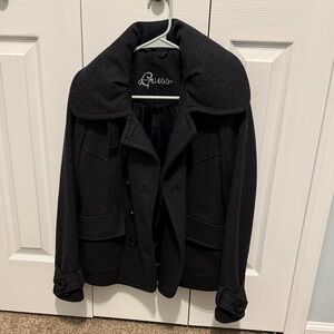 Guess Charcoal Double-Breasted Jacket
